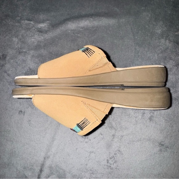 Minnetonka Suede Leather Slide Sandals Beaded - Picture 11 of 13